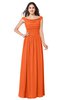 ColsBM Tatiana Tangerine Antique A-line V-neck Sleeveless Pleated Plus Size Bridesmaid Dresses