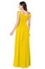ColsBM Tatiana Yellow Antique A-line V-neck Sleeveless Pleated Plus Size Bridesmaid Dresses