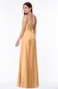 ColsBM Crystal Apricot Plain Empire Sleeveless Chiffon Ruching Plus Size Bridesmaid Dresses
