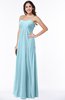 ColsBM Crystal Aqua Plain Empire Sleeveless Chiffon Ruching Plus Size Bridesmaid Dresses