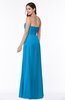 ColsBM Crystal Cornflower Blue Plain Empire Sleeveless Chiffon Ruching Plus Size Bridesmaid Dresses