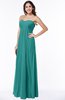 ColsBM Crystal Emerald Green Plain Empire Sleeveless Chiffon Ruching Plus Size Bridesmaid Dresses