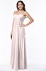 ColsBM Crystal Light Pink Plain Empire Sleeveless Chiffon Ruching Plus Size Bridesmaid Dresses