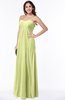 ColsBM Crystal Lime Sherbet Plain Empire Sleeveless Chiffon Ruching Plus Size Bridesmaid Dresses