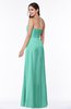 ColsBM Crystal Mint Green Plain Empire Sleeveless Chiffon Ruching Plus Size Bridesmaid Dresses
