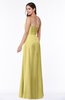 ColsBM Crystal Misted Yellow Plain Empire Sleeveless Chiffon Ruching Plus Size Bridesmaid Dresses