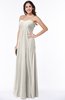 ColsBM Crystal Off White Plain Empire Sleeveless Chiffon Ruching Plus Size Bridesmaid Dresses