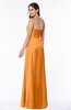 ColsBM Crystal Orange Plain Empire Sleeveless Chiffon Ruching Plus Size Bridesmaid Dresses