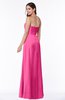ColsBM Crystal Rose Pink Plain Empire Sleeveless Chiffon Ruching Plus Size Bridesmaid Dresses