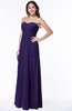 ColsBM Crystal Royal Purple Plain Empire Sleeveless Chiffon Ruching Plus Size Bridesmaid Dresses
