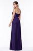 ColsBM Crystal Royal Purple Plain Empire Sleeveless Chiffon Ruching Plus Size Bridesmaid Dresses