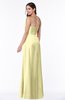 ColsBM Crystal Soft Yellow Plain Empire Sleeveless Chiffon Ruching Plus Size Bridesmaid Dresses