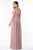 ColsBM Kira Blush Pink Elegant Sleeveless Half Backless Chiffon Floor Length Pleated Plus Size Bridesmaid Dresses