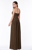 ColsBM Kira Chocolate Brown Elegant Sleeveless Half Backless Chiffon Floor Length Pleated Plus Size Bridesmaid Dresses