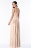 ColsBM Kira Fresh Salmon Elegant Sleeveless Half Backless Chiffon Floor Length Pleated Plus Size Bridesmaid Dresses