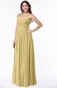 ColsBM Kira Gold Elegant Sleeveless Half Backless Chiffon Floor Length Pleated Plus Size Bridesmaid Dresses