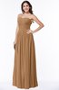 ColsBM Kira Light Brown Elegant Sleeveless Half Backless Chiffon Floor Length Pleated Plus Size Bridesmaid Dresses