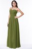 ColsBM Kira Olive Green Elegant Sleeveless Half Backless Chiffon Floor Length Pleated Plus Size Bridesmaid Dresses