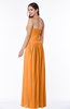 ColsBM Kira Orange Elegant Sleeveless Half Backless Chiffon Floor Length Pleated Plus Size Bridesmaid Dresses