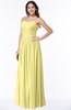 ColsBM Kira Pastel Yellow Elegant Sleeveless Half Backless Chiffon Floor Length Pleated Plus Size Bridesmaid Dresses