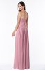 ColsBM Kira Rosebloom Elegant Sleeveless Half Backless Chiffon Floor Length Pleated Plus Size Bridesmaid Dresses