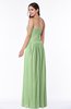 ColsBM Kira Sage Green Elegant Sleeveless Half Backless Chiffon Floor Length Pleated Plus Size Bridesmaid Dresses