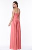 ColsBM Kira Shell Pink Elegant Sleeveless Half Backless Chiffon Floor Length Pleated Plus Size Bridesmaid Dresses