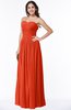 ColsBM Kira Tangerine Tango Elegant Sleeveless Half Backless Chiffon Floor Length Pleated Plus Size Bridesmaid Dresses