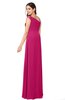 ColsBM Molly Beetroot Purple Plain A-line Sleeveless Half Backless Floor Length Plus Size Bridesmaid Dresses