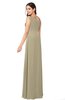 ColsBM Molly Candied Ginger Plain A-line Sleeveless Half Backless Floor Length Plus Size Bridesmaid Dresses