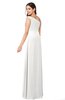 ColsBM Molly Cloud White Plain A-line Sleeveless Half Backless Floor Length Plus Size Bridesmaid Dresses