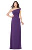 ColsBM Molly Dark Purple Plain A-line Sleeveless Half Backless Floor Length Plus Size Bridesmaid Dresses