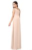ColsBM Molly Fresh Salmon Plain A-line Sleeveless Half Backless Floor Length Plus Size Bridesmaid Dresses