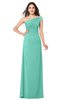 ColsBM Molly Mint Green Plain A-line Sleeveless Half Backless Floor Length Plus Size Bridesmaid Dresses