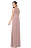 ColsBM Molly Nectar Pink Plain A-line Sleeveless Half Backless Floor Length Plus Size Bridesmaid Dresses