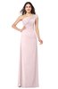 ColsBM Molly Petal Pink Plain A-line Sleeveless Half Backless Floor Length Plus Size Bridesmaid Dresses