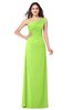 ColsBM Molly Sharp Green Plain A-line Sleeveless Half Backless Floor Length Plus Size Bridesmaid Dresses