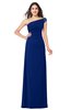 ColsBM Molly Sodalite Blue Plain A-line Sleeveless Half Backless Floor Length Plus Size Bridesmaid Dresses
