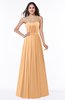 ColsBM Georgia Apricot Classic A-line Strapless Sleeveless Chiffon Plus Size Bridesmaid Dresses