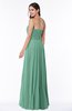 ColsBM Georgia Beryl Green Classic A-line Strapless Sleeveless Chiffon Plus Size Bridesmaid Dresses