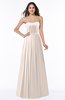ColsBM Georgia Cream Pink Classic A-line Strapless Sleeveless Chiffon Plus Size Bridesmaid Dresses