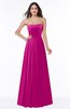 ColsBM Georgia Hot Pink Classic A-line Strapless Sleeveless Chiffon Plus Size Bridesmaid Dresses