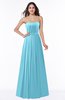 ColsBM Georgia Light Blue Classic A-line Strapless Sleeveless Chiffon Plus Size Bridesmaid Dresses