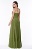 ColsBM Georgia Olive Green Classic A-line Strapless Sleeveless Chiffon Plus Size Bridesmaid Dresses