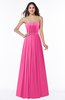 ColsBM Georgia Rose Pink Classic A-line Strapless Sleeveless Chiffon Plus Size Bridesmaid Dresses