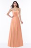 ColsBM Georgia Salmon Classic A-line Strapless Sleeveless Chiffon Plus Size Bridesmaid Dresses
