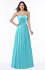 ColsBM Georgia Turquoise Classic A-line Strapless Sleeveless Chiffon Plus Size Bridesmaid Dresses