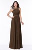 ColsBM Alicia Chocolate Brown Glamorous A-line Thick Straps Sleeveless Chiffon Sash Plus Size Bridesmaid Dresses