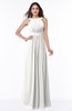 ColsBM Alicia Cloud White Glamorous A-line Thick Straps Sleeveless Chiffon Sash Plus Size Bridesmaid Dresses