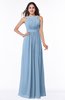 ColsBM Alicia Dusty Blue Glamorous A-line Thick Straps Sleeveless Chiffon Sash Plus Size Bridesmaid Dresses